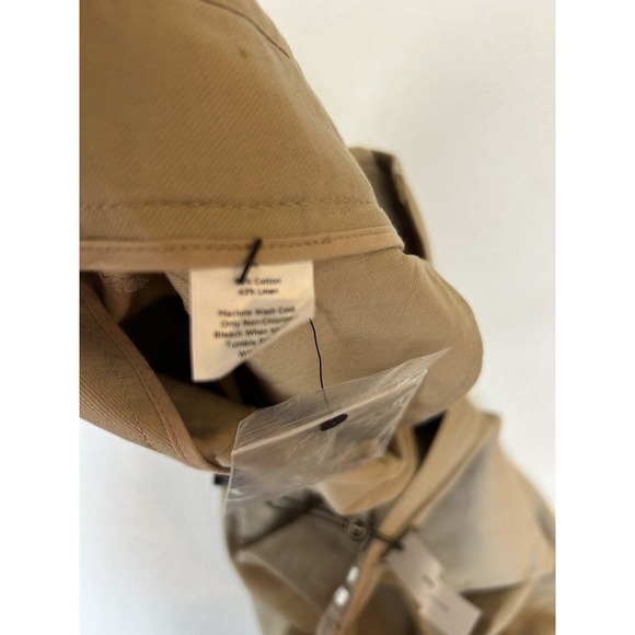 Talbots Pants NWT size 14 Khaki Heritage Flat Front Straight Leg linen blend - Picture 9 of 9